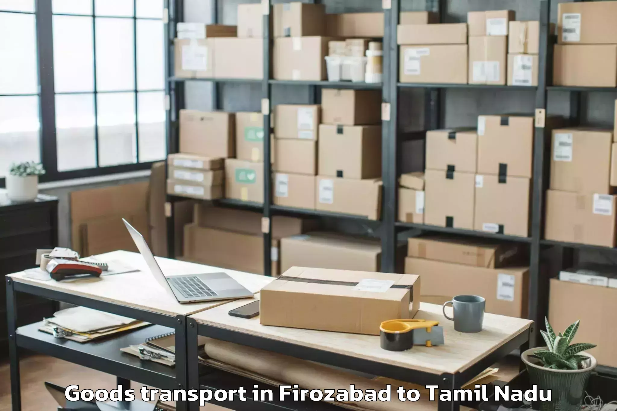 Trusted Firozabad to Puliyangudi Goods Transport